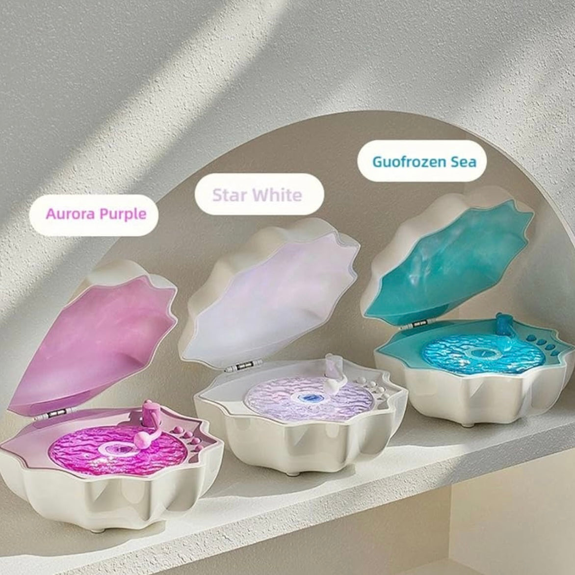 Noctra Shell™ Ocean Wave Projector Speaker